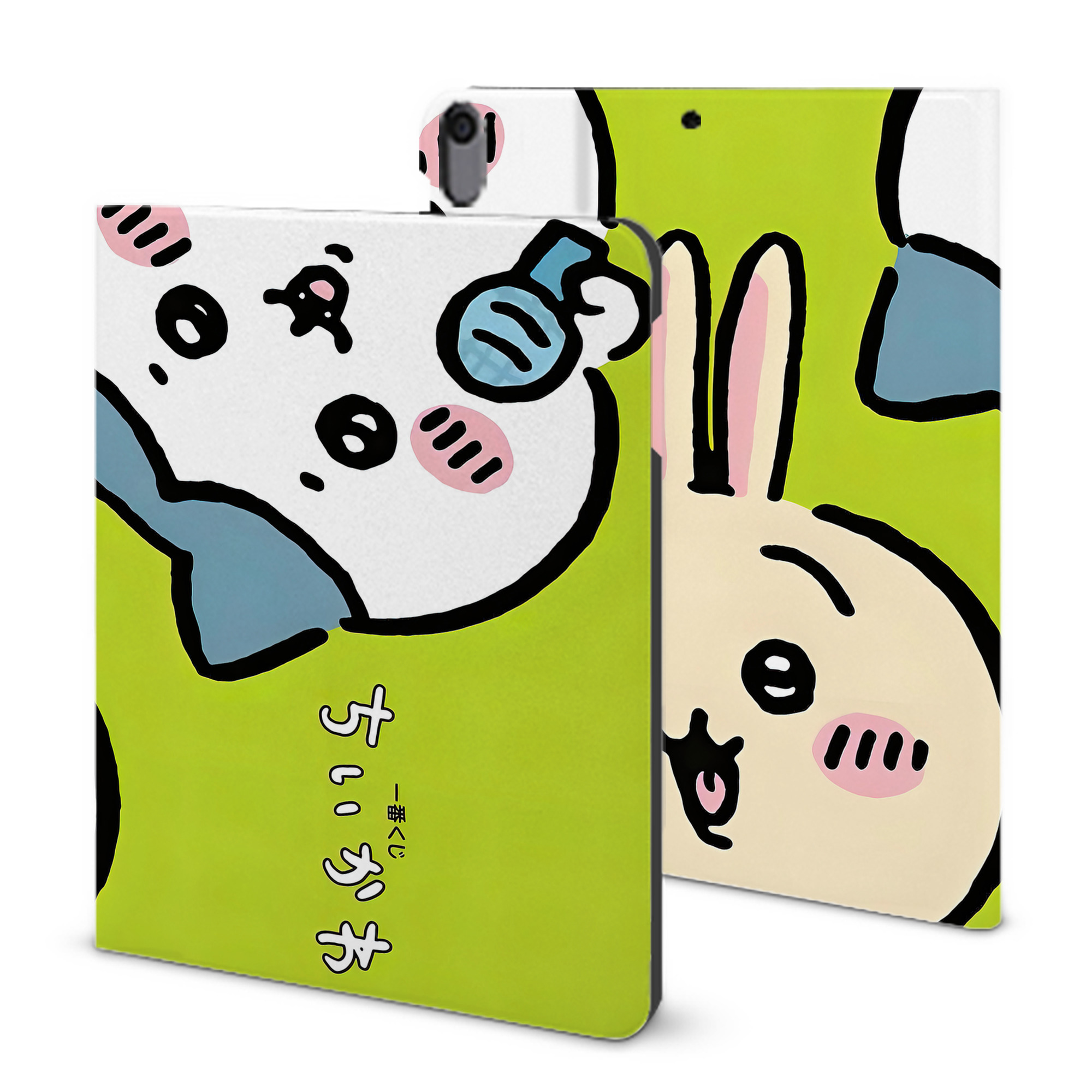（画像用） ちいかわ Chii-kawa IPad ケース ブック型 PUレザー TPU 耐衝撃 軽量 薄型 ペン収納なし 全面保護 IPad 各モデル対応